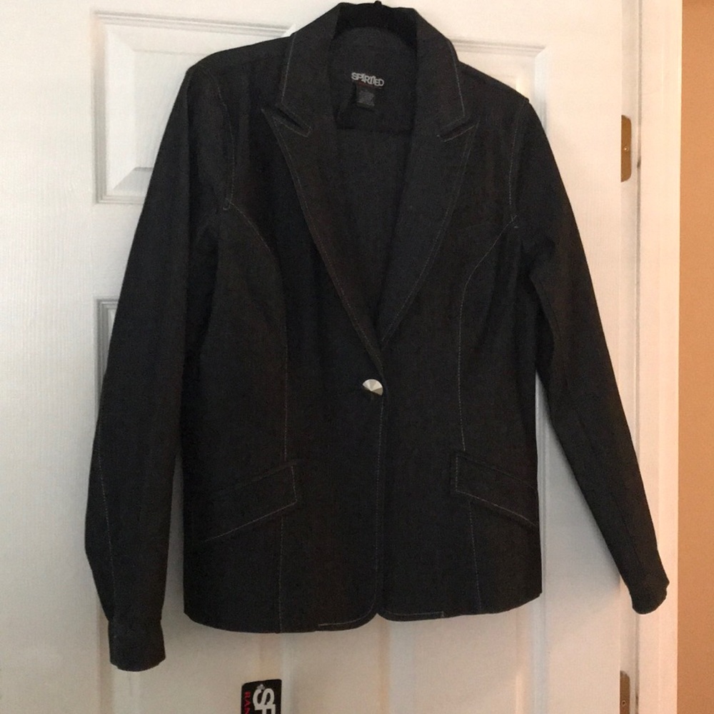 Randolph Duke Black Denim Pantsuit